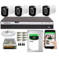 Kit 4 Cameras Segurança Dvr Mhdx 3104 Intelbras Full hd 4ch C/hd