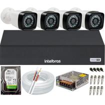 Kit 4 Câmeras Segurança Full Hd 1080p Dvr Mhdx 4 canais Multi Hd Intelbras Kit 4 Câmeras Segurança Full Hd 1080p Dvr Mhdx 4 canais Multi Hd Intelbras