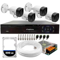 Kit 4 Câmeras Segurança Intelbras 1120B DVR 4 Canais Com HD Completo - Intelbras e Tudo Forte