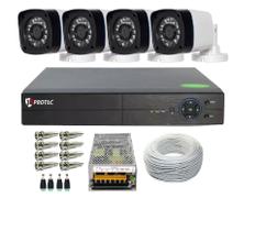 Kit 4 Câmeras Segurança Monitore Sua Casa Celular 24 Horas