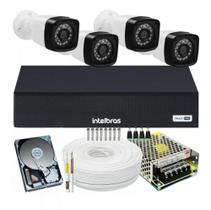 Kit 4 Câmeras Segurança Residencial Dvr 1004 Intelbras+app Kit 4 Câmeras Segurança Residencial Dvr 1004 Intelbras+app