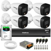 Kit 4 Câmeras Segurança VHD 1220 B Full Color Full HD 1080p Gravador iMHDX 3108 8 Canais HD 1TB
