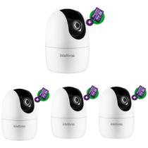 Kit 4 Câmeras Wi-Fi Inteligente 360 Com Alarme e Armazenamento em Nuvem + Cartão de Memória 32 GB iM4 C Intelbras