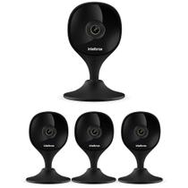 Kit 4 Câmeras Wi-Fi Inteligente Com Alarme e Armazenamento em Nuvem iMX C Black Intelbras