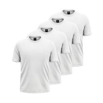 Kit 4 Camisa Camiseta Masculina Basica 100% Algodão Gola Redonda Manga Curta