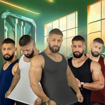 Kit 4 Camisa Masculina Regata Dry Passeio Treino Academia Uv