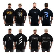 Kit 4 Camisa Oversized Blusa Academia Larga Algodão