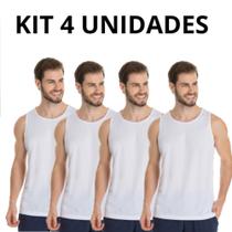 Kit 4 Camisa Regata 100% Poliéster academia Basica Regata Sublimação