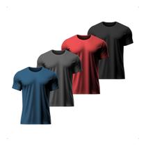 Kit 4 Camisas Dry Fit Academia Esportiva Com Proteção Uv