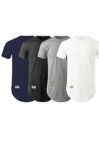 Kit 4 Camisas Longline Básica Di Nuevo Masculina 100% Algodao 30.1