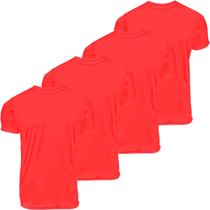 Kit 4 camisas manga curta gola redonda Dryfit UV Plus Size