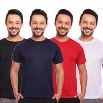 Kit 4 Camisas Masculina Manga Curta Dry Fit Proteção Uv