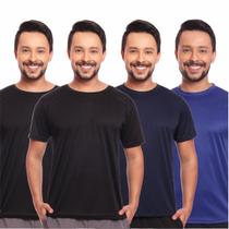 Kit 4 Camisas Masculina Manga Curta Dry Fit Proteção Uv