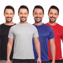 Kit 4 Camisas Masculina Manga Curta Dry Fit Proteção Uv