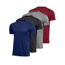 Kit 4 Camisas Plus Size Dry Fit Poliéster Corrida Academia