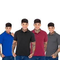 Kit 4 camisas Polos Masculinas Garanta Já o Seu! Super Oferta