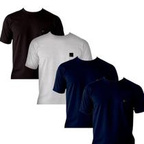 Kit 4 Camiseta Masculina Algodão Gola Redonda Lisa Plus Size
