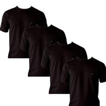 Kit 4 Camiseta Masculina Algodão Gola Redonda Lisa Plus Size