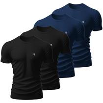 Kit 4 Camiseta Masculina Camisas 100% Algodão Premium Slim Basicas MP