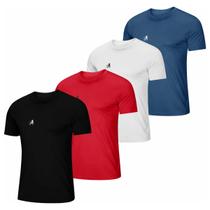 Kit 4 Camiseta Masculina Esportiva de Poliester Camisa Gola Redonda Estampada - Hyve