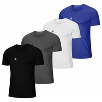 Kit 4 Camiseta Masculina Esportiva Dry Fit Camisa Gola Redonda Estampada