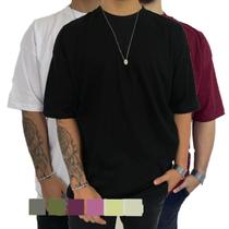 Kit 4 Camiseta Oversized Masculina Street Basic Camisa Lisa T-shirt Diversas Cores