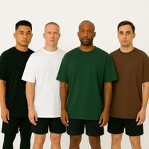 Kit 4 Camiseta Oversized Masculina Street Basic Camisa Lisa T-shirt Diversas Cores Kit 4 Camiseta Oversized Masculina Street Basic Camisa Lisa T-shirt Diversas Cores
