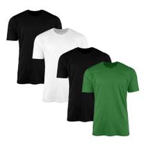 Kit 4 Camisetas AMGK Masculina Lisa Básica 100% Algodão