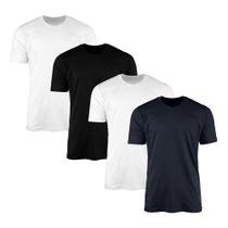 Kit 4 Camisetas AMGK Masculina Lisa Básica 100% Algodão