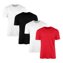 Kit 4 Camisetas AMGK Masculina Lisa Básica 100% Algodão