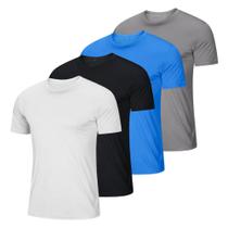 Kit 4 Camisetas Básica Masculina Gola Careca Algodão