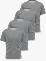 Kit 4 Camisetas Básicas Dry Fit Lisa Tradicional