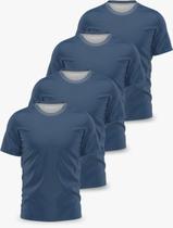 Kit 4 Camisetas Básicas Dry Fit Lisa Tradicional