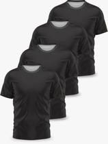 Kit 4 Camisetas Básicas Dry Fit Lisa Tradicional