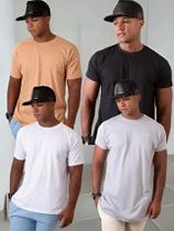 Kit 4 Camisetas Basicas Masculina 100% Algodão Lisa