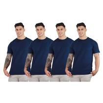 Kit 4 Camisetas Básicas Masculinas 100% Algodão Premium TRV