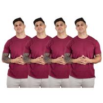 Kit 4 Camisetas Básicas Masculinas Manga Curta Confortável 100% Malha Algodão TRV Premium