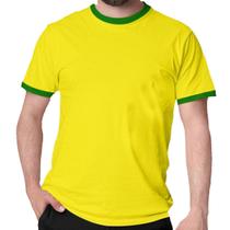 kit 4 Camisetas Brasil lisa copa blusa verde amarelo