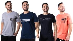 Kit 4 Camisetas Camisas Blusas Estampadas Malha Fio 30.1 Flero