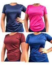 Kit 4 Camisetas Dry fit Feminina