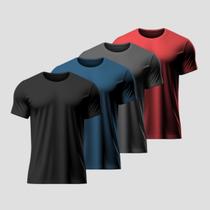 Kit 4 Camisetas Dry Fit Masculina Lisa Treino exercício funcional