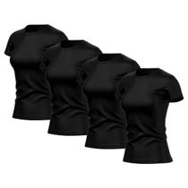 Kit 4 Camisetas Feminina Dry Básica Lisa Proteção Solar UV Térmica Blusa Academia Esporte Camisa