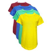 Kit 4 camisetas infantil manga curta algodao lisa basica 2 - 8