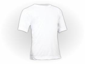 Kit 4 Camisetas Lisas Manga Curta Infantil Poliéster Branca