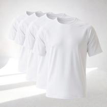 Kit 4 Camisetas Manga Curta Dry Fit Masculina Com Elastano Tecido Esportivo Respirável Proteção UV Ideal Para Treino Academia e Corridas - Uper