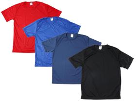 Kit 4 Camisetas masculina futebol academia treino lazer poliéster básicas