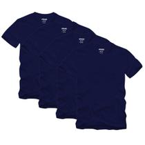 KIT 4 Camisetas Masculina Lisa Slim Algodão Premium Stock4U