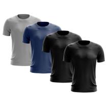 Kit 4 Camisetas Masculina Manga Curta Dry Básica Lisa Proteção Solar UV Térmica Blusa Academia Kit 4 Camisetas Masculina Manga Curta Dry Básica Lisa Proteção Solar UV Térmica Blusa Academia