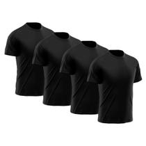 Kit 4 Camisetas Masculina Manga Curta Good Look Dry Fit Proteção Solar UV Fitness Academia Treino Camisa Confortável