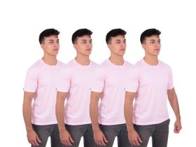 Kit 4 camisetas masculinas básicas manga curta algodão